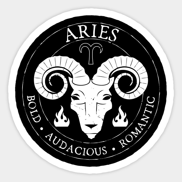 Aries Zodiac Birthday Star Sign Zodiac Gift Sticker by atomguy